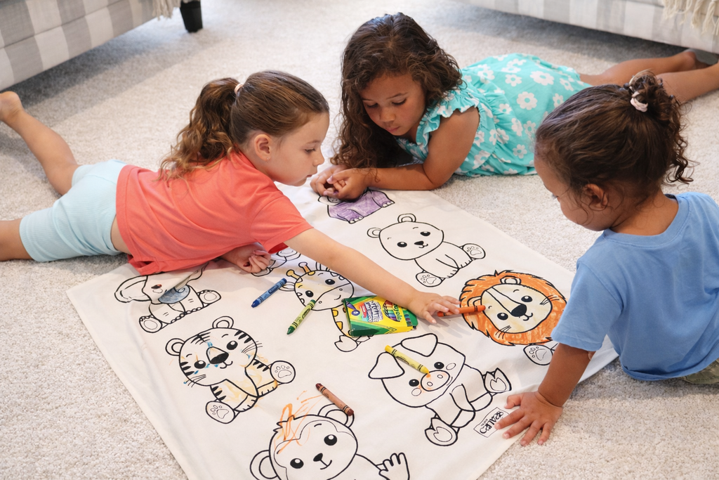 The Washable Colouring Canvas - Baby Animals