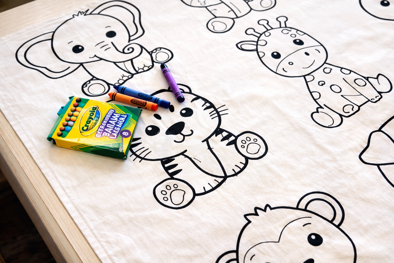 The Washable Colouring Canvas - Baby Animals