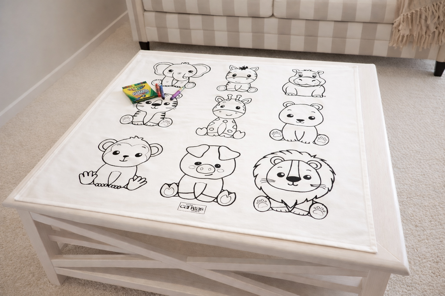 The Washable Colouring Canvas - Baby Animals